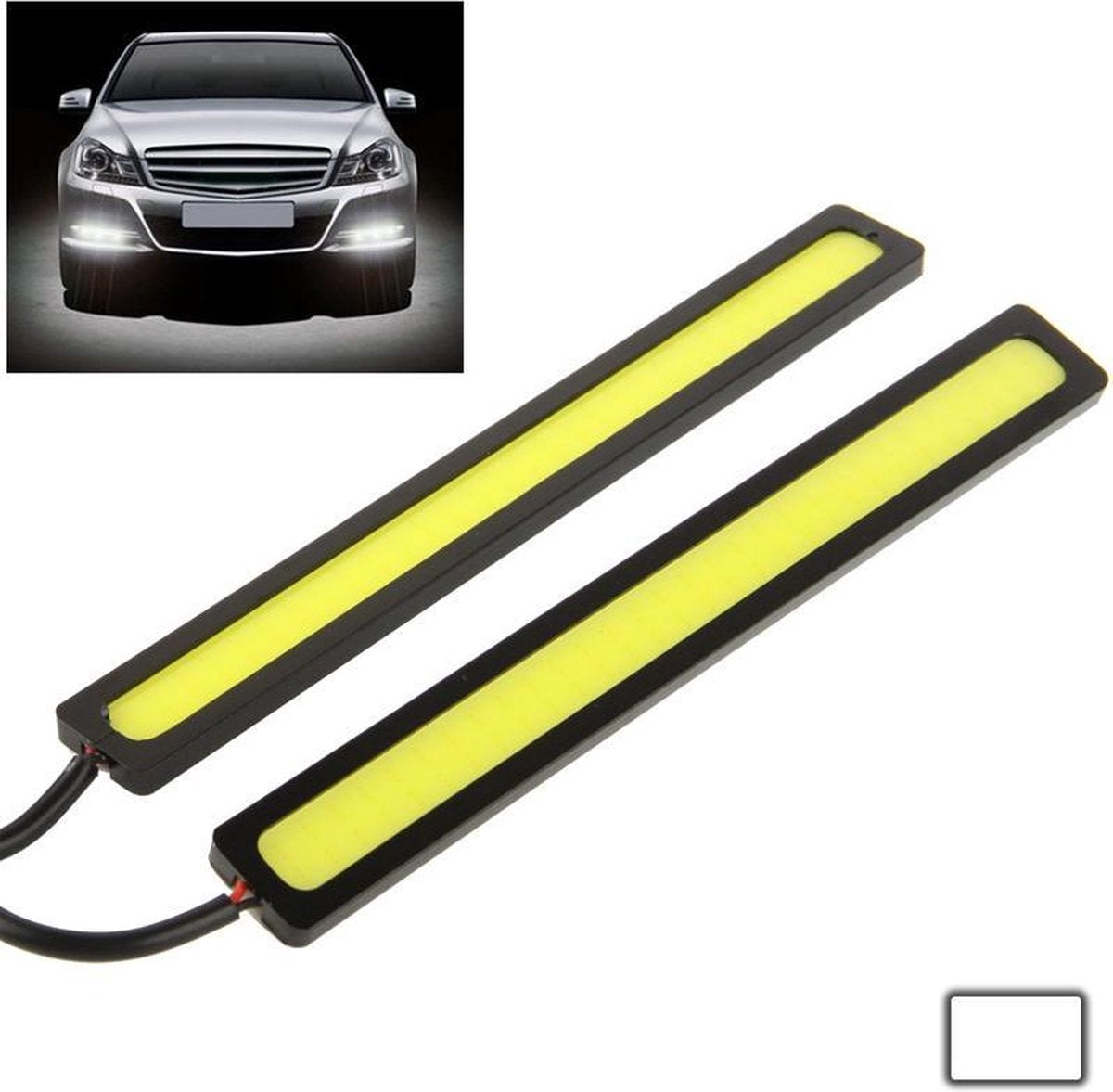 2 x 6W DIY witte LED-dagrijverlichting / DRL-lamp