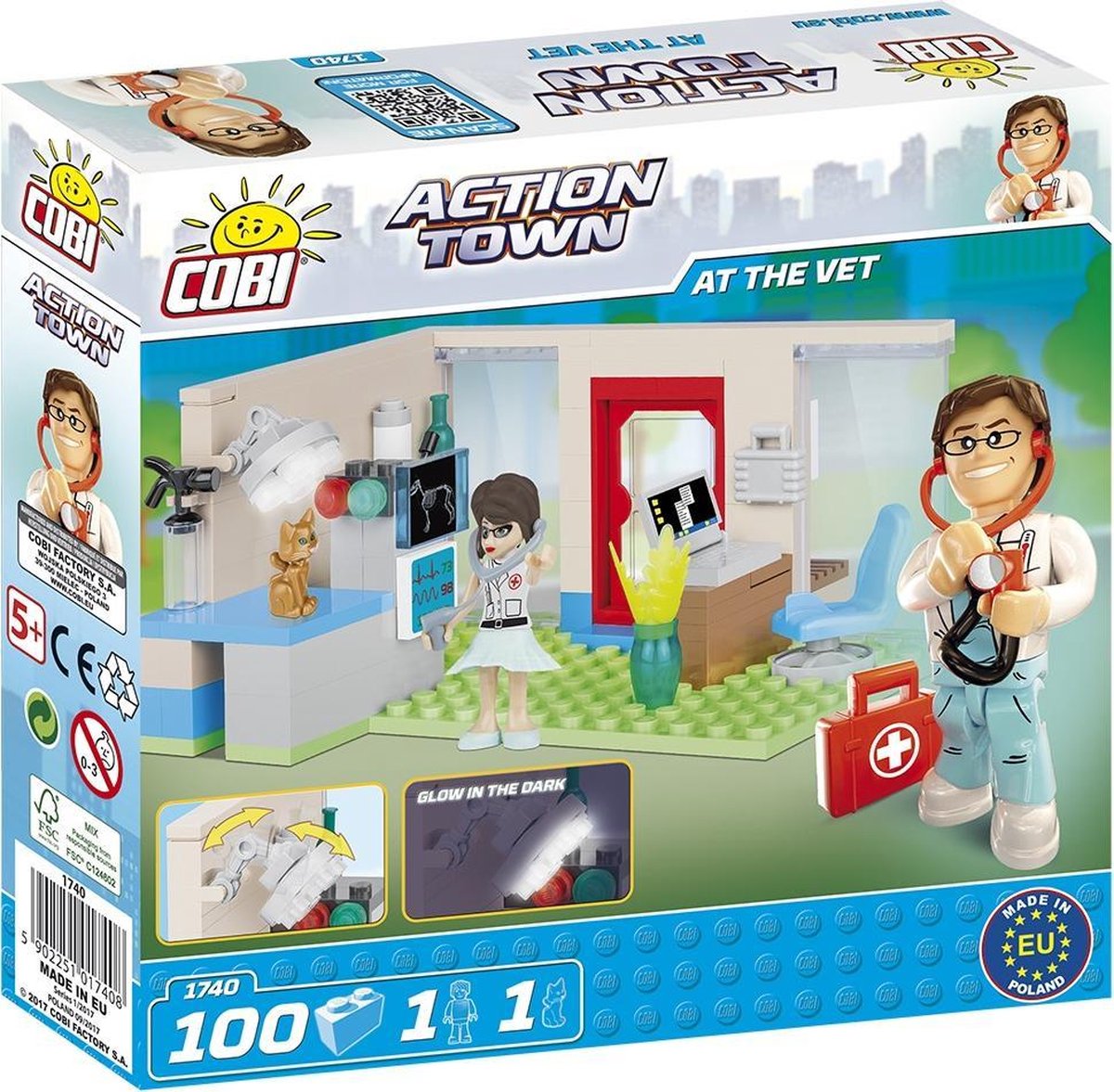 Cobi 100 Pcs Action Town /1740/ At The Vet