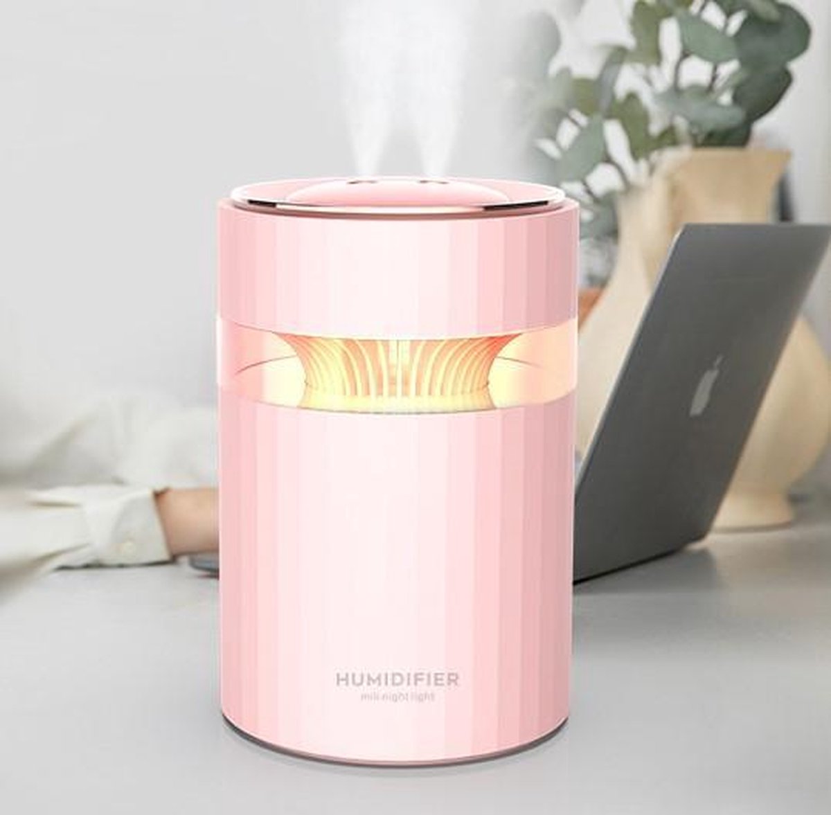 Vastu Humidifier Design - 7 LED Kleuren - 900 ML - Luchtbevochtiger - Vernevelaar - Diffuser - Woonaccessoires