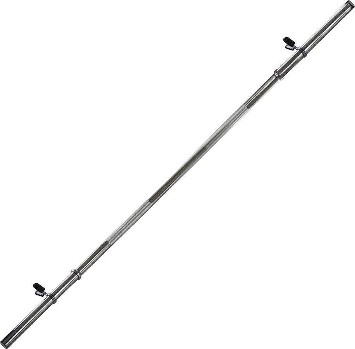 Halterstang - VirtuFit Barbell Stang - Veerclipsluiting - 120 cm - 30 mm