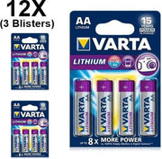 Varta Ultra Lithium AA Batterijen - 12 Stuks (3 Blisters a 4st)