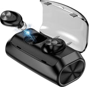 Volledig Draadloze Oordopjes VI Douxe - In-Ear draadloze oordopjes - Zwart - Bluetooth 5.0 - Meer dan 150 uur gebruik met Case - Dual Microfoon - Beide onafhankelijk te koppelen