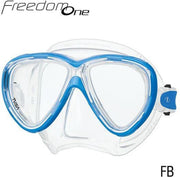 Tusa Freedom one Masker helder siliconen met fuchsia blauw frame