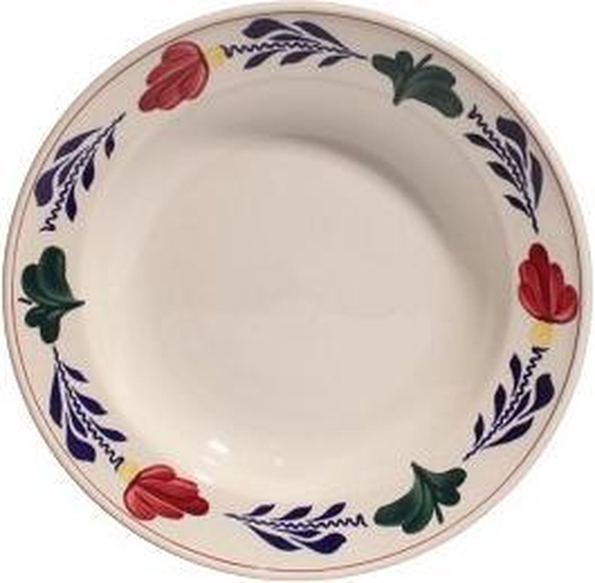Boerenbont Diep Bord - Ø 22 cm - Aardewerk - 6 stuks