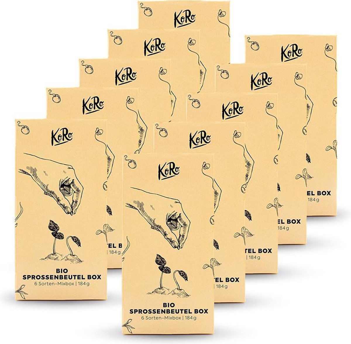 KoRo | Set van 10 biologische tarwekiemen 6 soorten | 1840 g