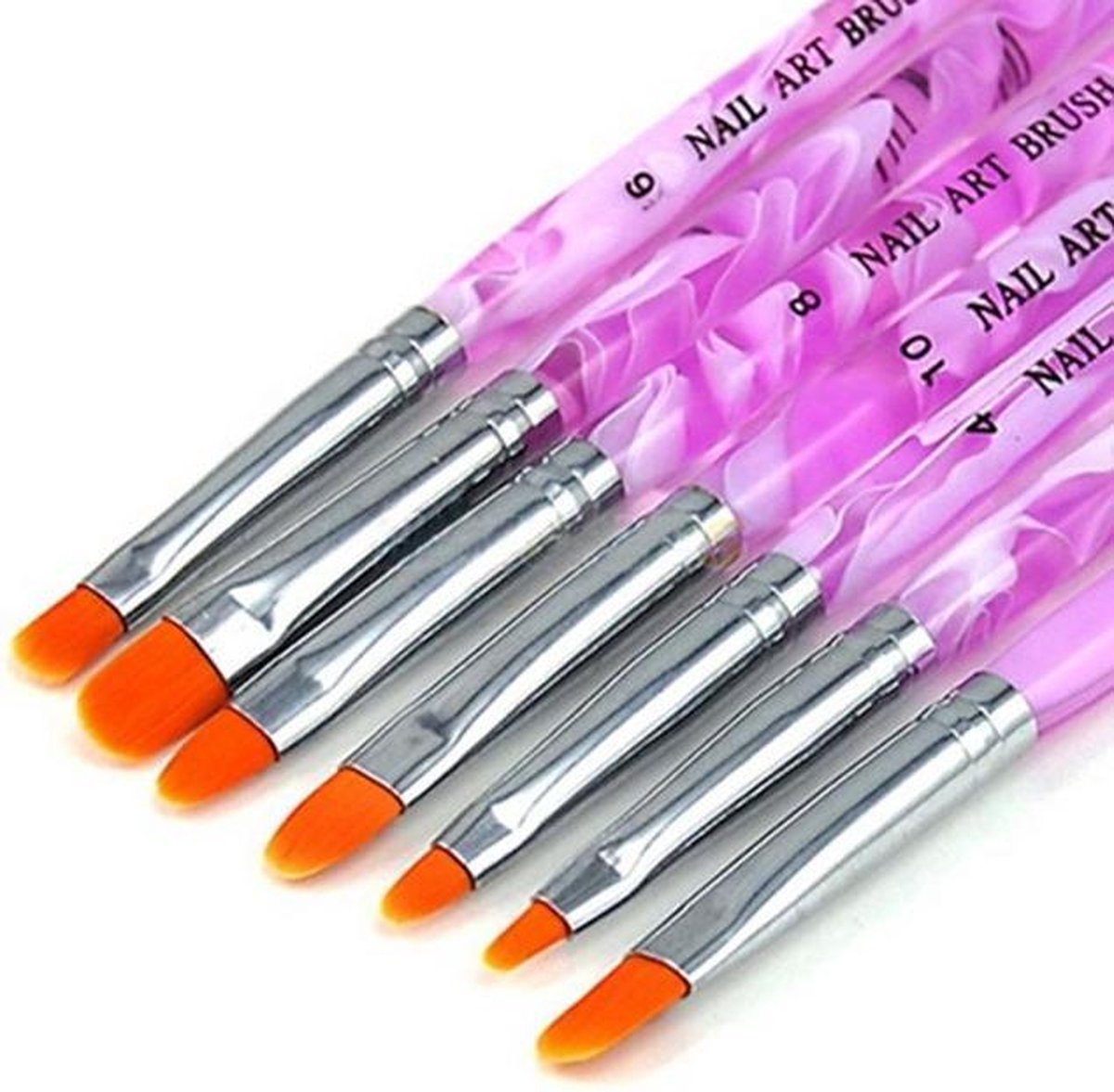 Set Gelpenselen in 7 maten - Kunstnagel Penselen GEL - Salon kwaliteit!
