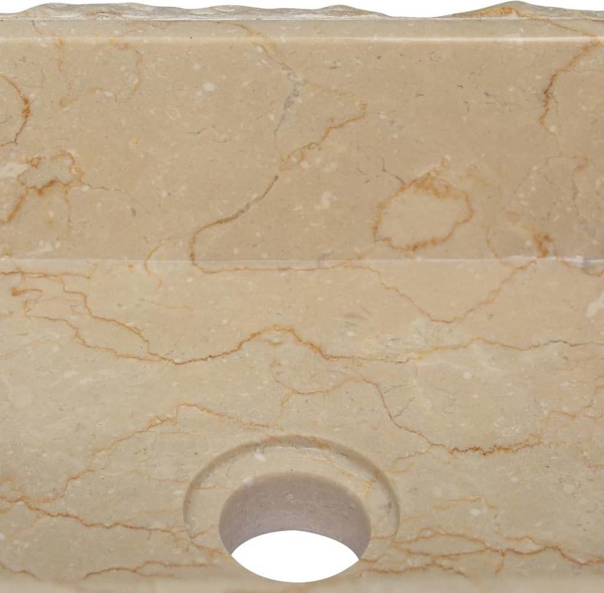vidaXL Gootsteen 30x30x13 cm marmer crèmekleurig  VDXL_149174