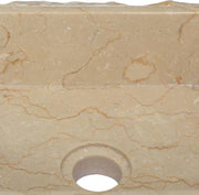 vidaXL Gootsteen 30x30x13 cm marmer crèmekleurig  VDXL_149174
