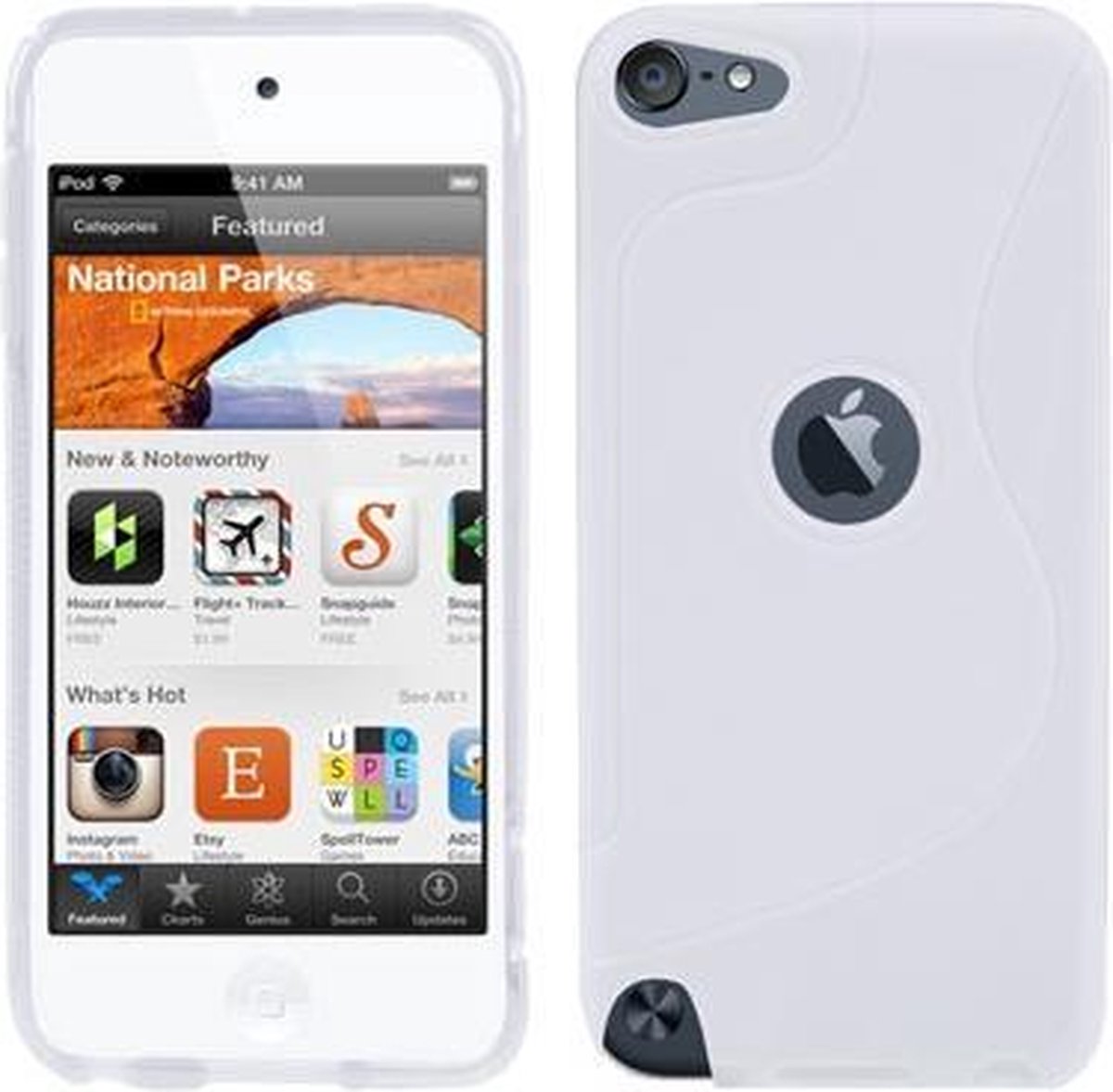 iPod Touch 5G 6G - TPU Flex Bescherm-Hoes Skin - Wit S-Line