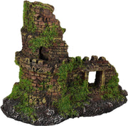 Aquarium decoratie Moza ruïne + mos - 14 x 10 x 12 cm