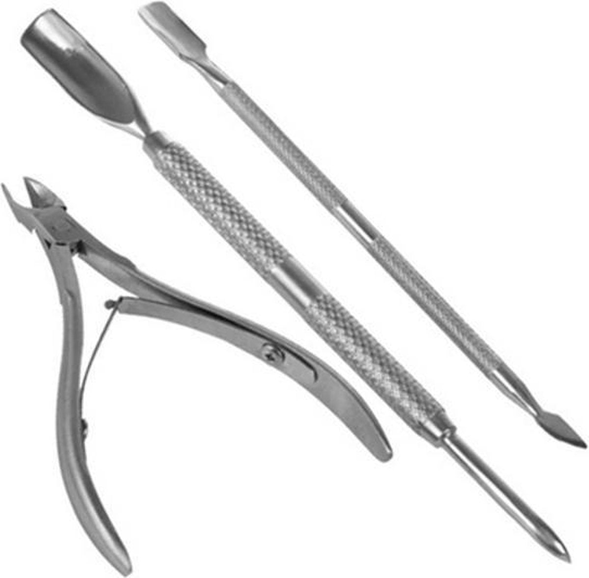 3 Delige Nagelverzorging Set - Nagelriem Knipper - Nagel Bokkenpoot - Nagelriem Duwer - Handverzorging - Nagel Set - Cuticle Pusher