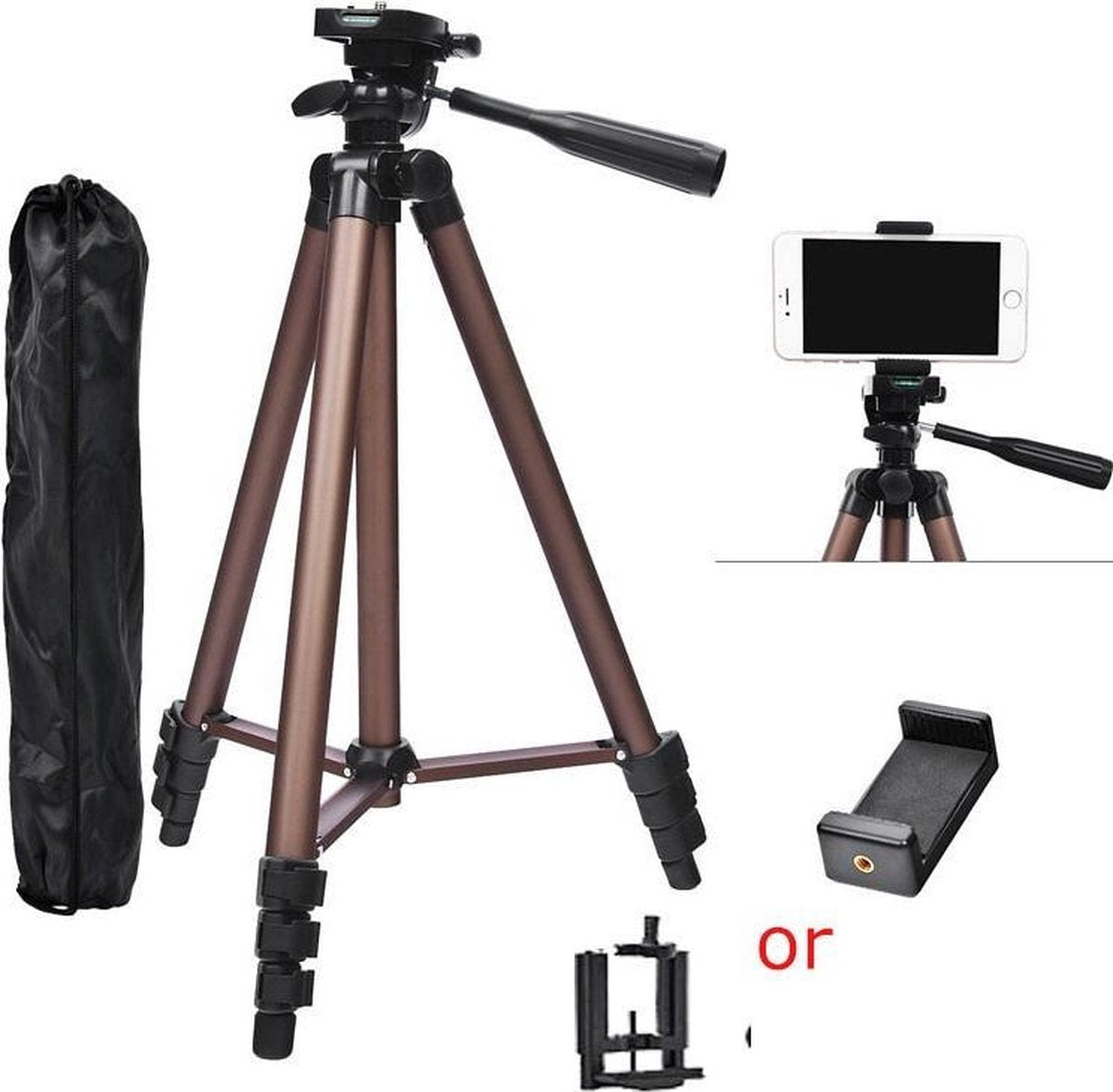 Camera Statief voor Spiegelreflexcamera en Telefoon - Statief voor Camera - Camera Tripod - Voor Camera