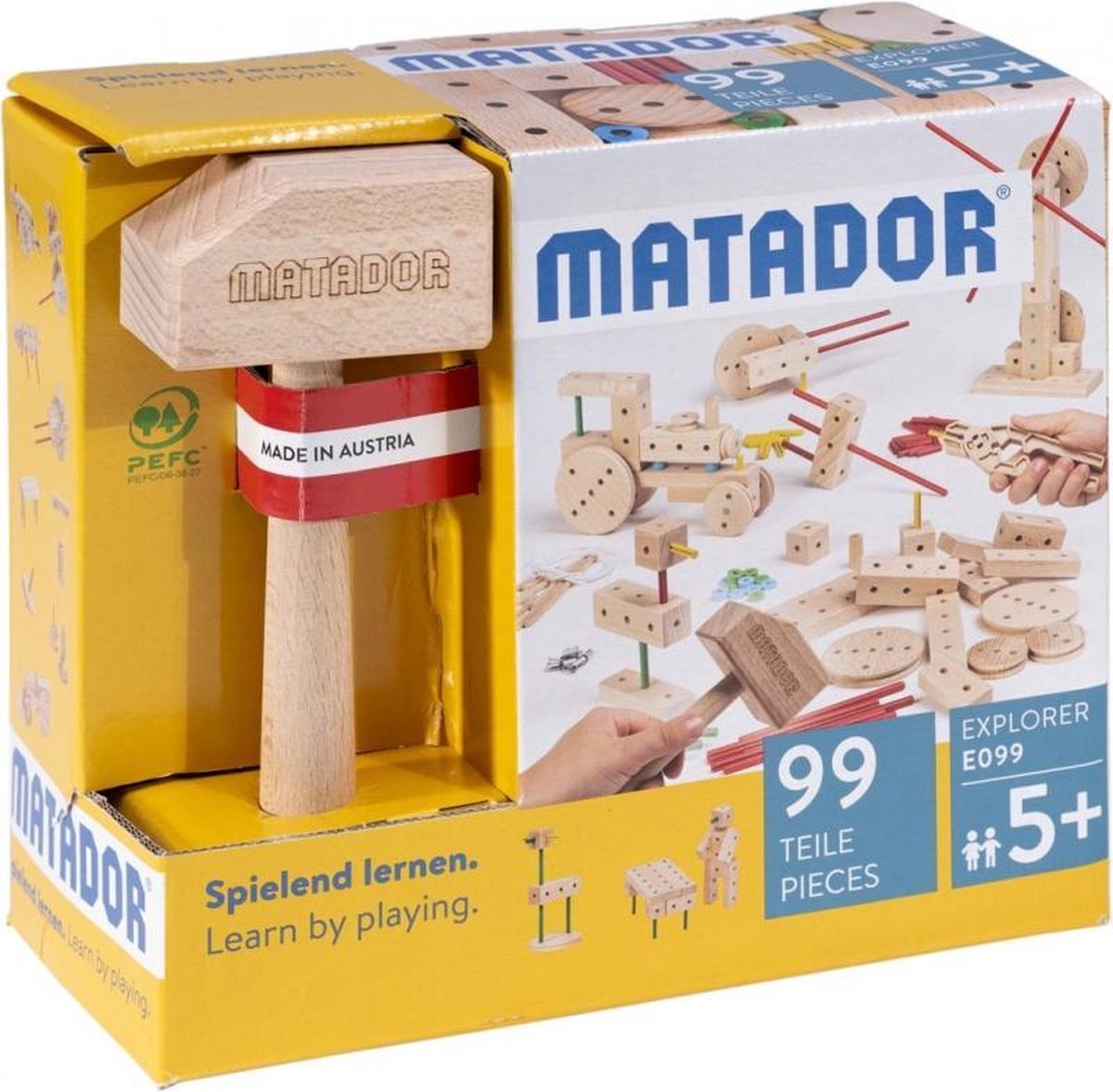 Matador Explorer 5+ 99-delig Klassik0 Houten Constructiespeelgoed