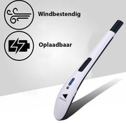 Oplaadbare Lange Elektrische Aansteker - Wit - Duurzame Plasma Aansteker - Inclusief Cadeauverpakking - BBQ - Kaarsen
