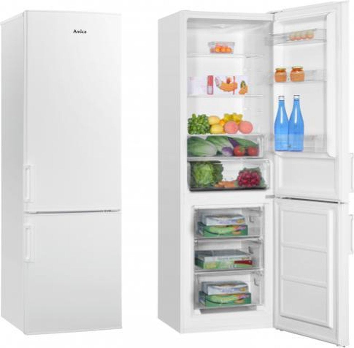 Amica AF8281 - Koel-Vriescombinatie                                                                                             H - Wit - A+