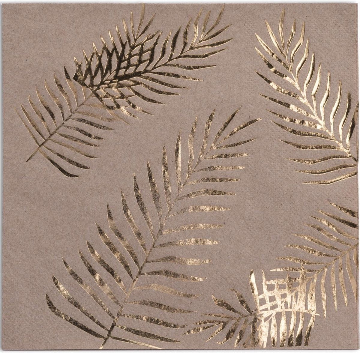 ARTIFETES - 16 goudkleurige papieren kraft servetten - Decoratie > Papieren servetten