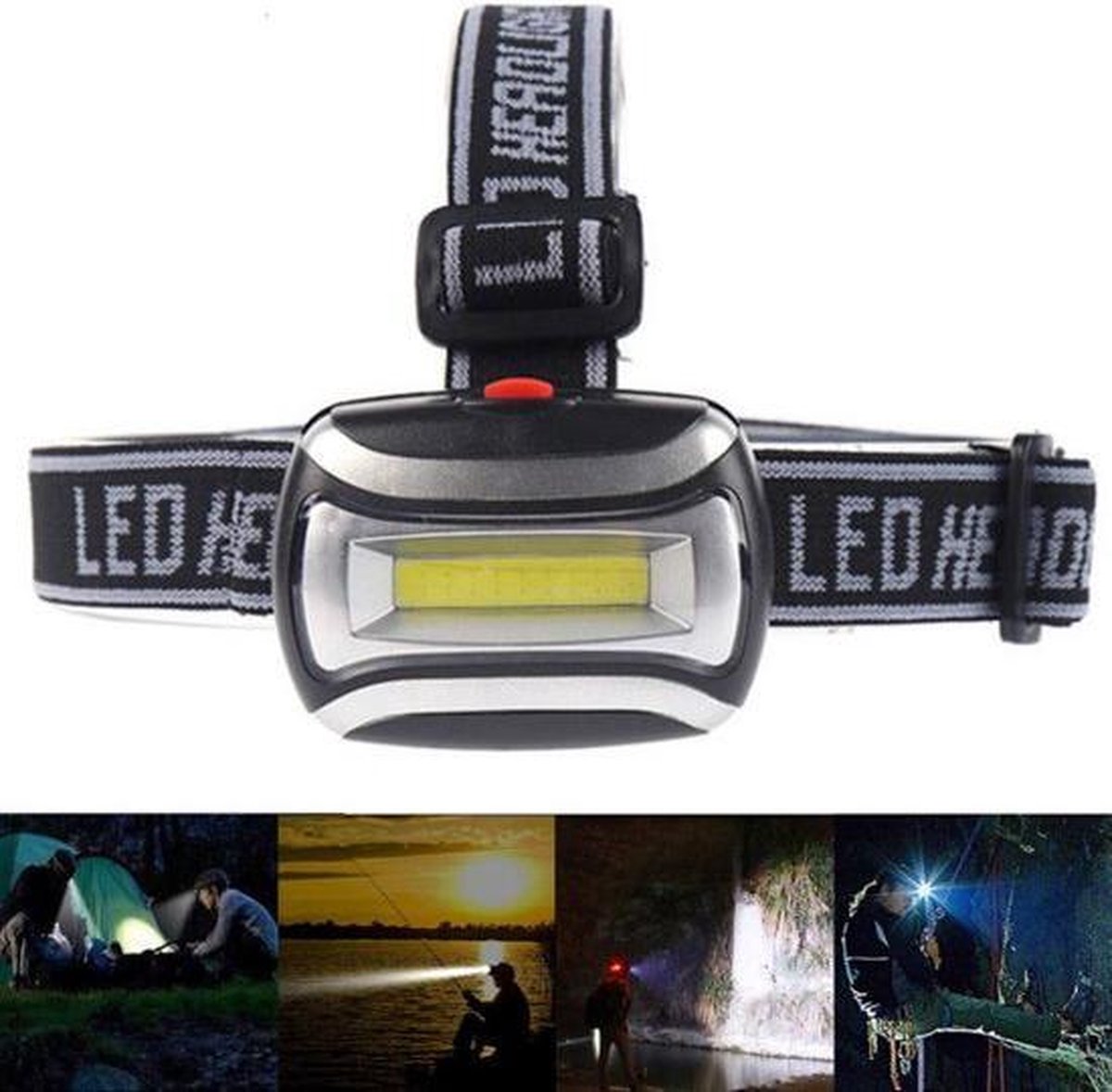 Brauch LED 600 Lumen Hoofdlamp  - Werkt op 3x AAA batterijen - Lichtgewicht