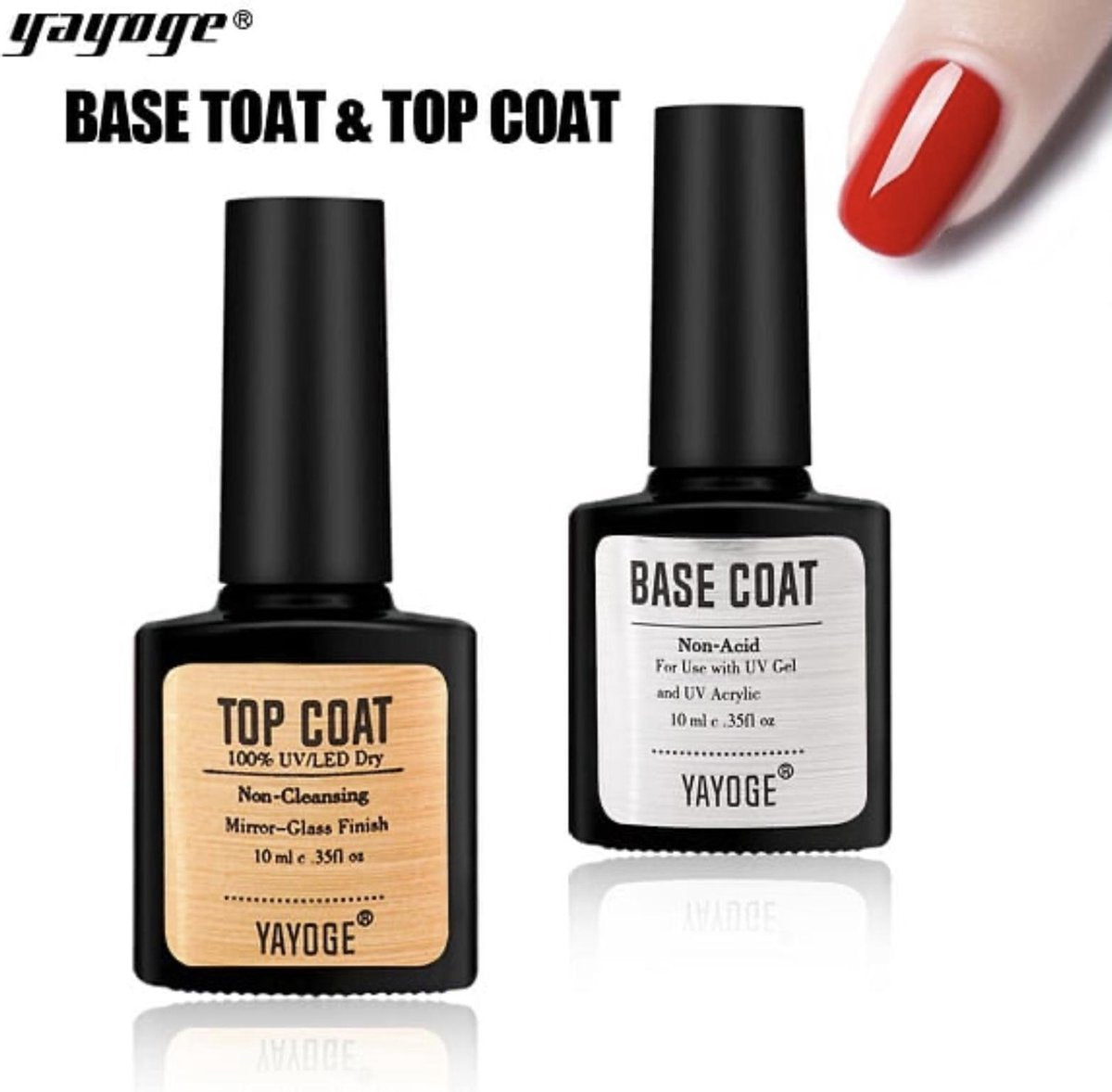 Yayoge topcoat & basecoat 10 ml