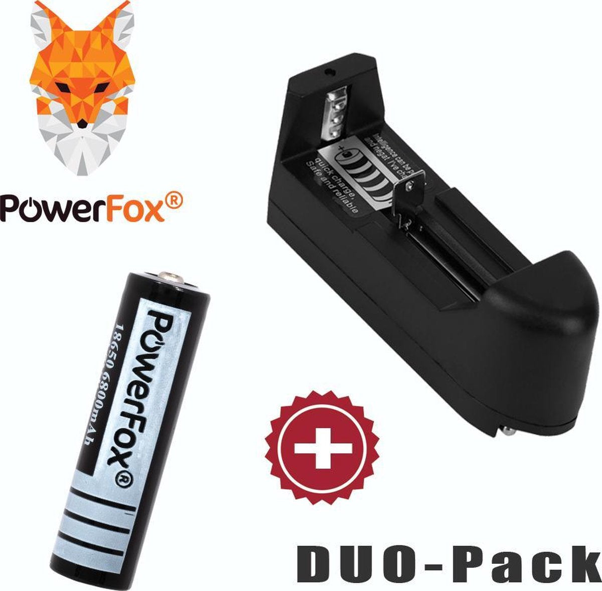 PowerFox® 1x 18650 Lithium batterij 3