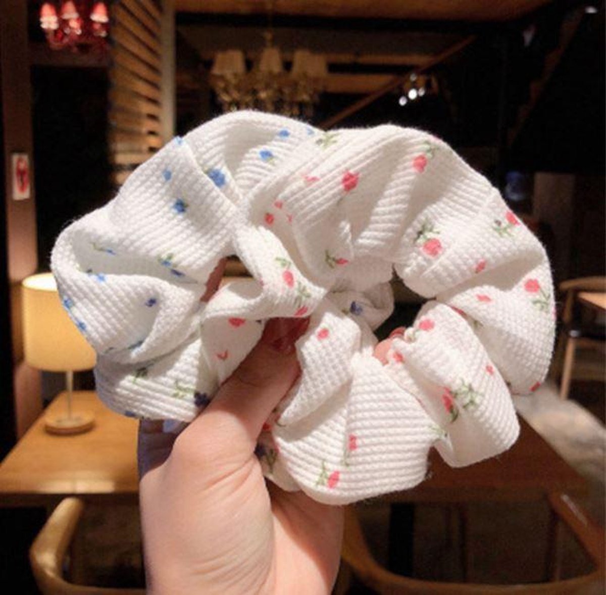 Gebloemde dames haar scrunchies | set van 2 stuks | haar scrunchie pack | haar elastieken | haarelastiek haarwokkel scrunchies | Casual