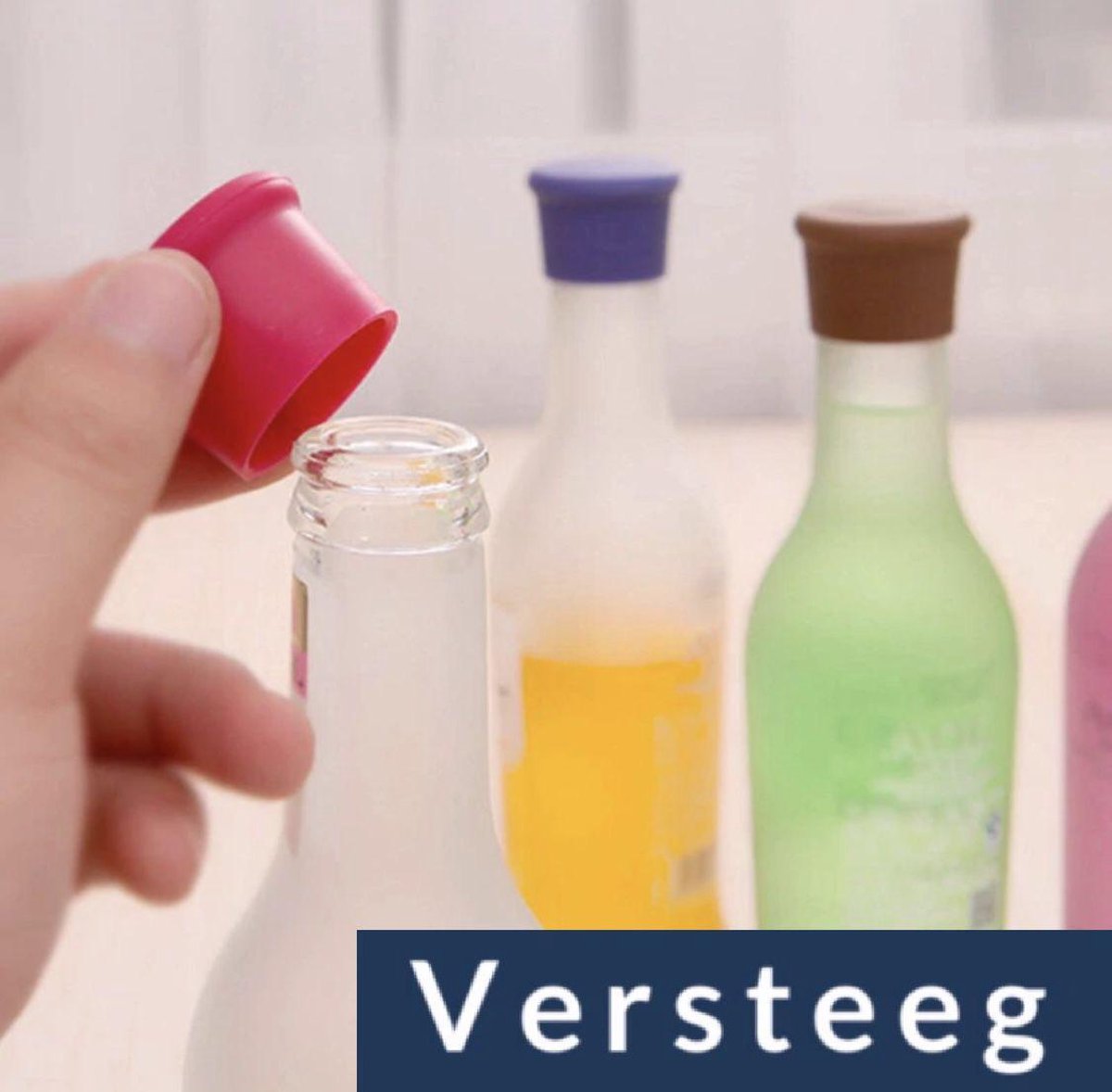 wijn dop van Versteeg® - drinkfles dop - champange dop - fles afsluiter - Rood