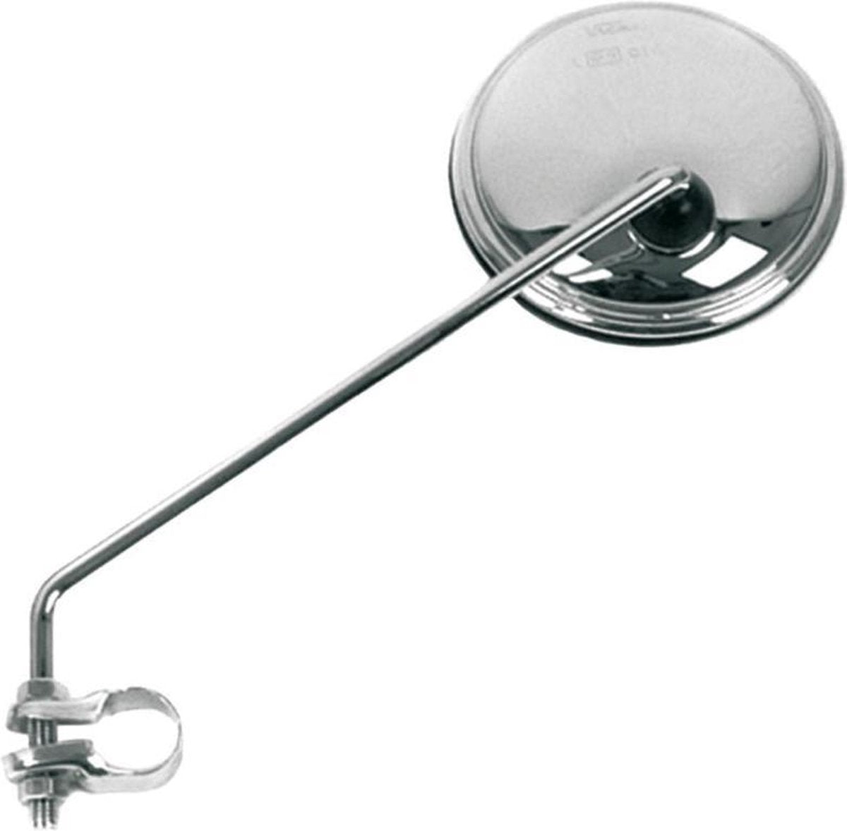 SPIEGEL UNIV 105MM CHROOM MET KLEM