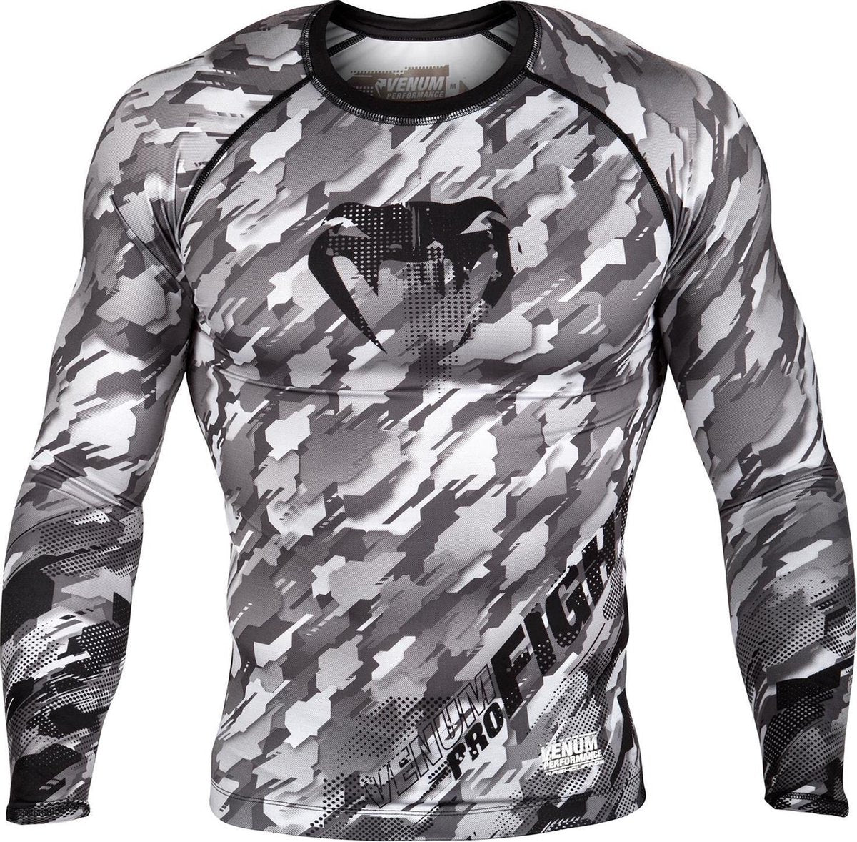 Venum Tecmo Rashguard Long Sleeves Grey - Grijs - XXL