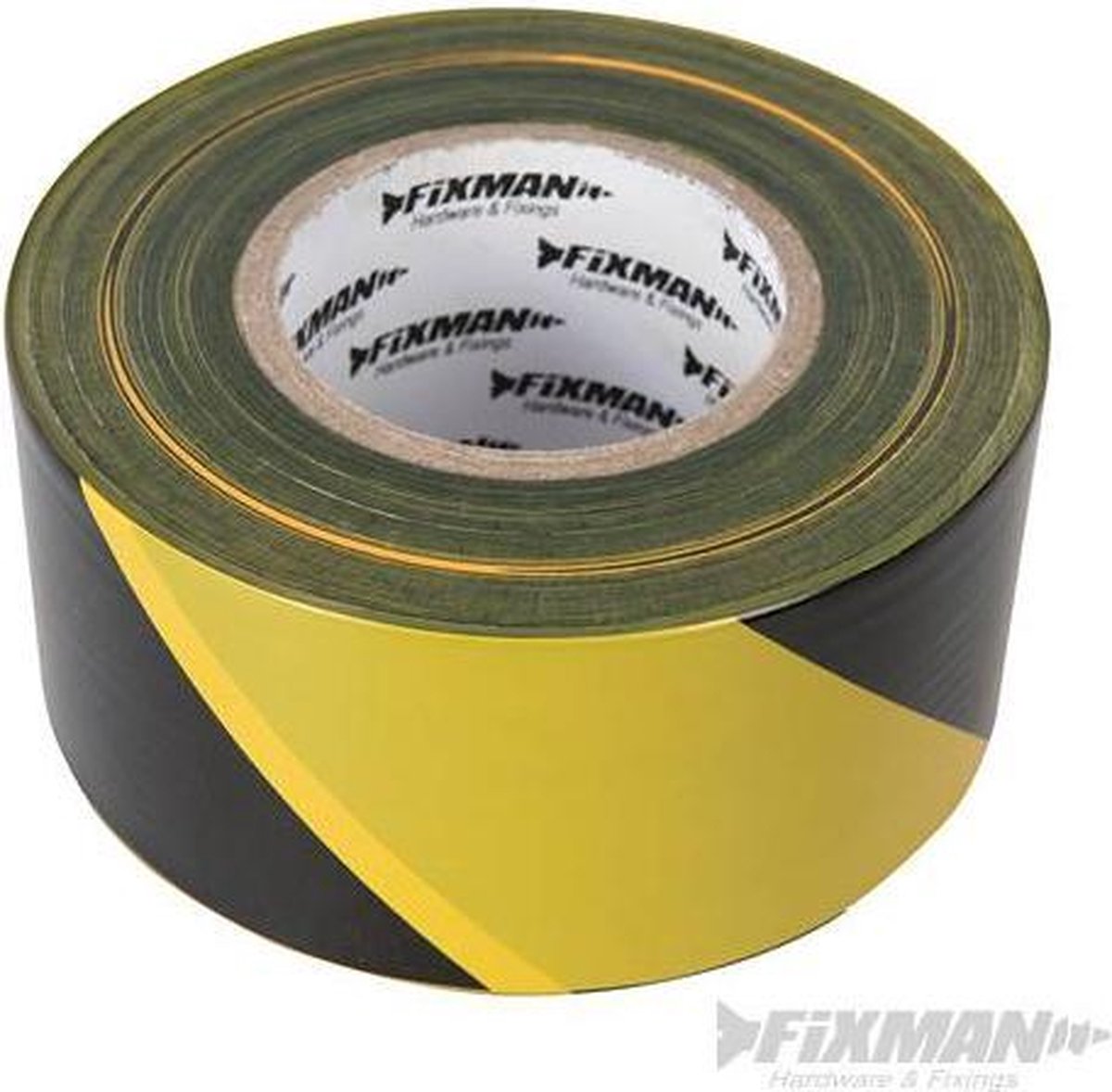 Afzetlint geel/zwart 70 mm x 500 m
