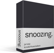 Snoozing Gebreid Katoen - Kinderhoeslaken - Wiegje - 40x80 cm - Antraciet