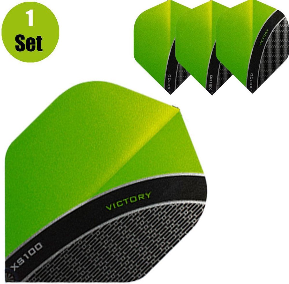 Victory Curve Dart Flights - Groen- ()