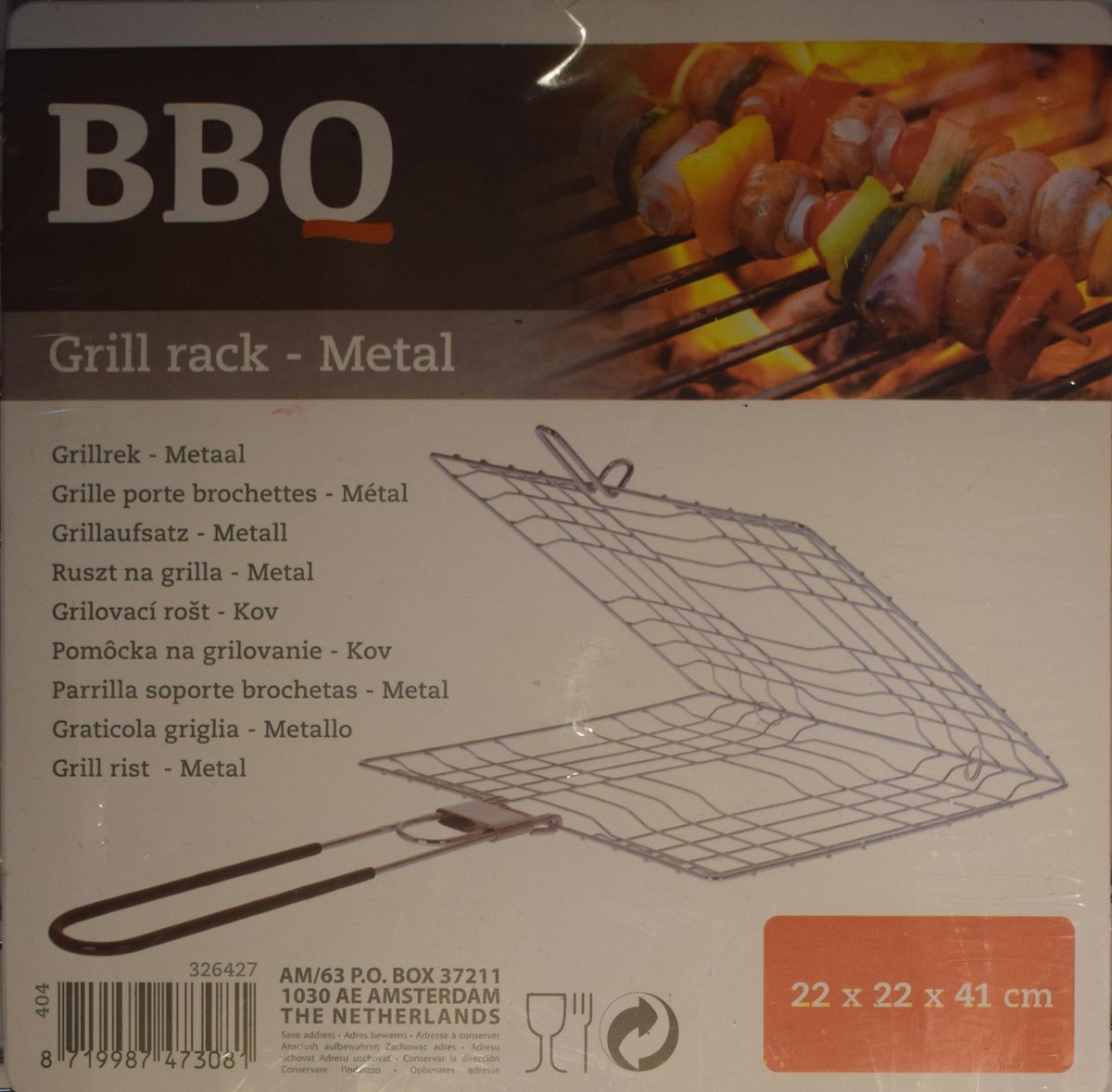 Barbecue rooster Klem Vlees en of vis roosteren op de BBQ.