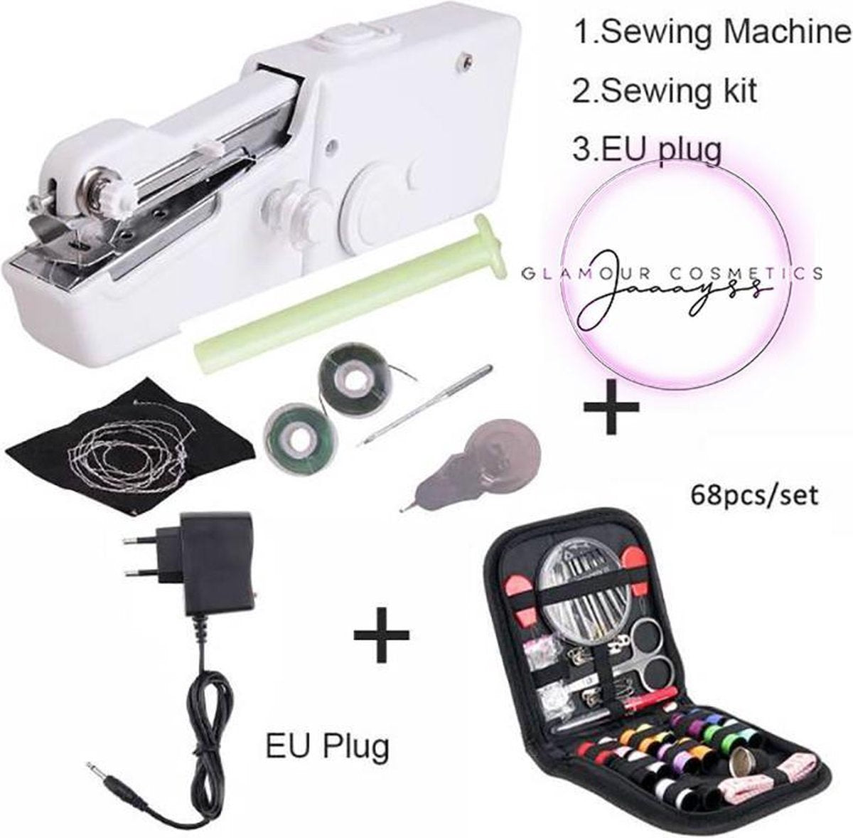 Elektrische Mini Handnaaimachine | Draadloze Handige Mini Naaimachine op Batterijen | Snelle reparatie voor kleding