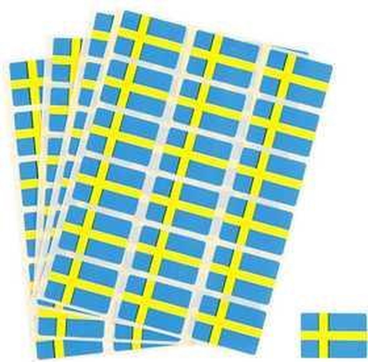 Vlag Stickers afm 15x22 mm Zweden 72stuks