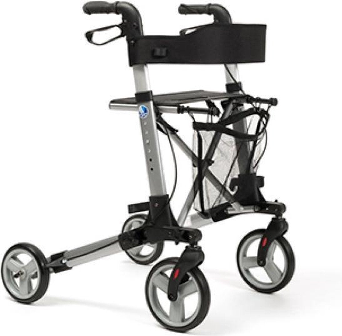 Vermeiren Rollator Quadri light rollator Kleur Grijs dubbel opvouwbaar