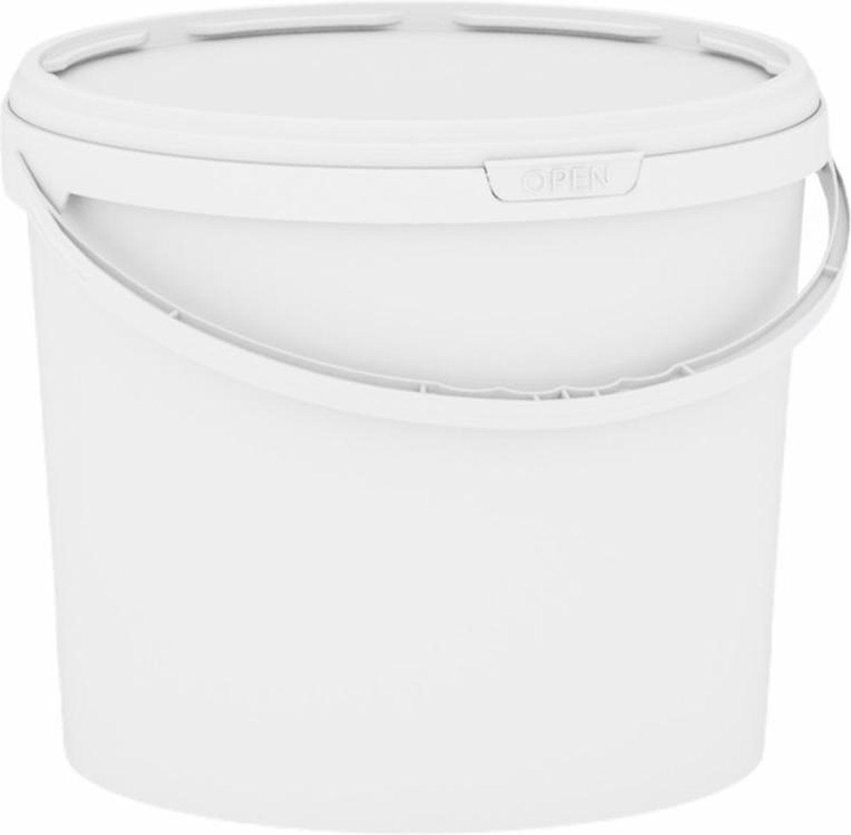8 x Witte emmer met deksel - 5