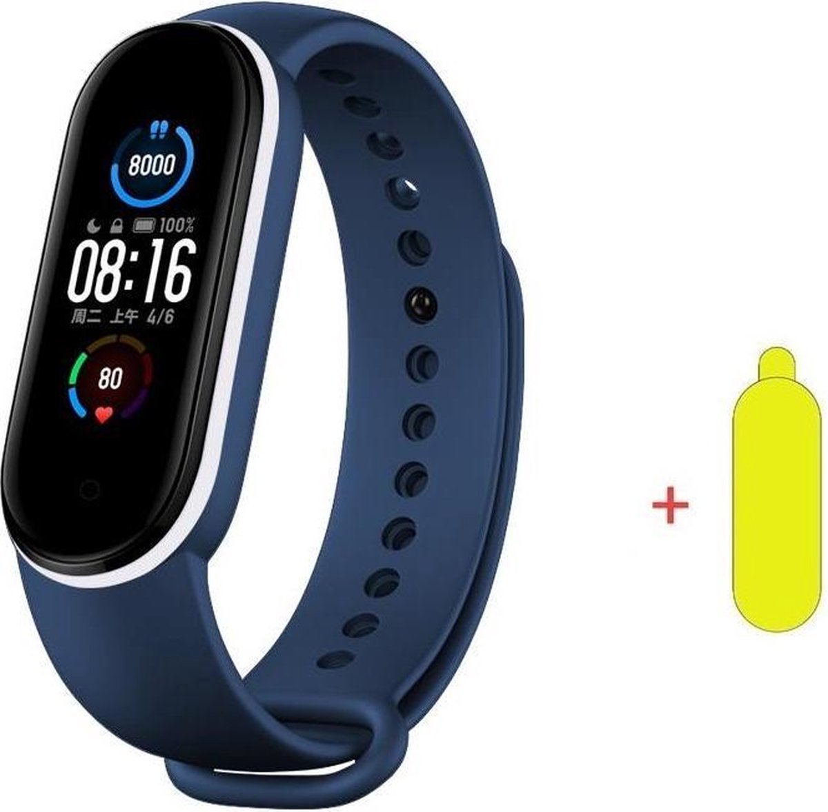 Smartwatch Dames-Smartwatch Stappenteller-Sport horloge -Smartwatch Heren-Smartwatch Kinderen-Activity Tracker -Bloeddruk- Hartslagmeter- Afstandmeter-Calorieënteller-Fitness Tracker-Zuurstofmeter-Alternatieve Fitbit- Screenprotector-Blauw/Wit
