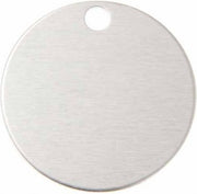 Hondenpenning Rond met gat klein zilver | 1 zijde graveren | Ø 25 mm