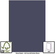 Benza Hobbykarton om zelf wenskaarten te maken 220 Gram - A4 - Donkerblauw - 20 stuks