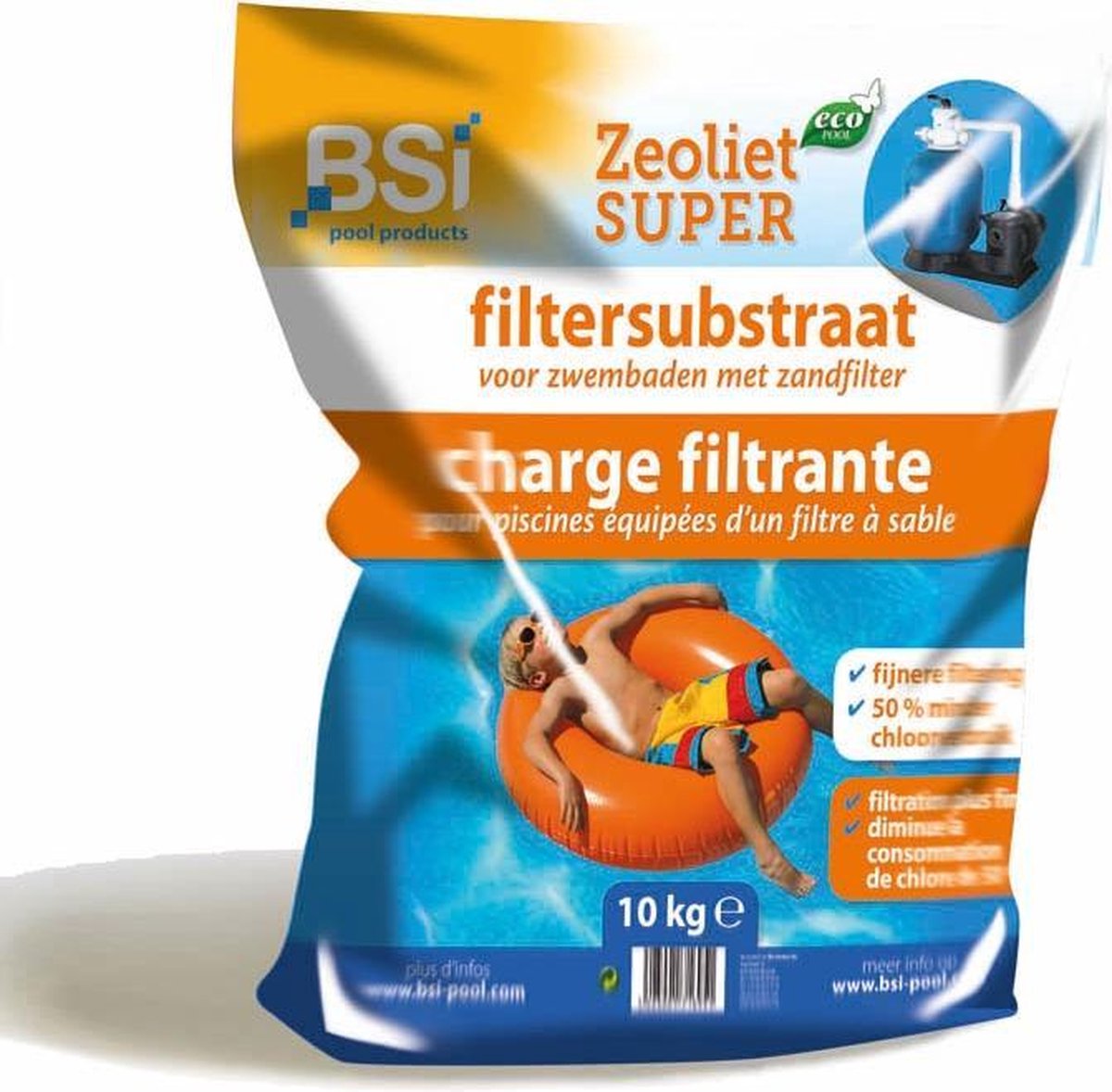 Zeoliet super filtersubstraat 10 kg - voor zwembaden met zandfilter