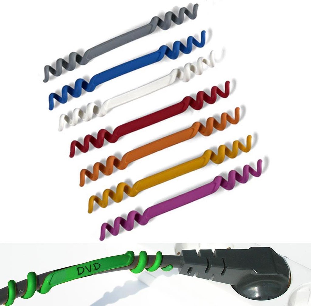 kabels identificeren met Cable ID | set 8 stuks wit