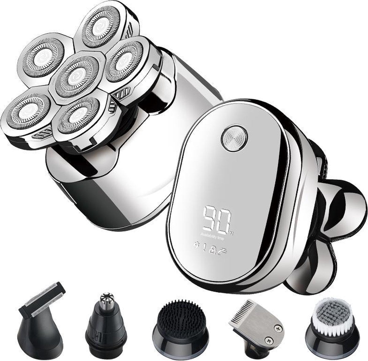 BeardMan - Elektrisch 6 in 1 Scheerapparaat Mannen - Kaal Scheren - zonder Bultjes - Waterproof
