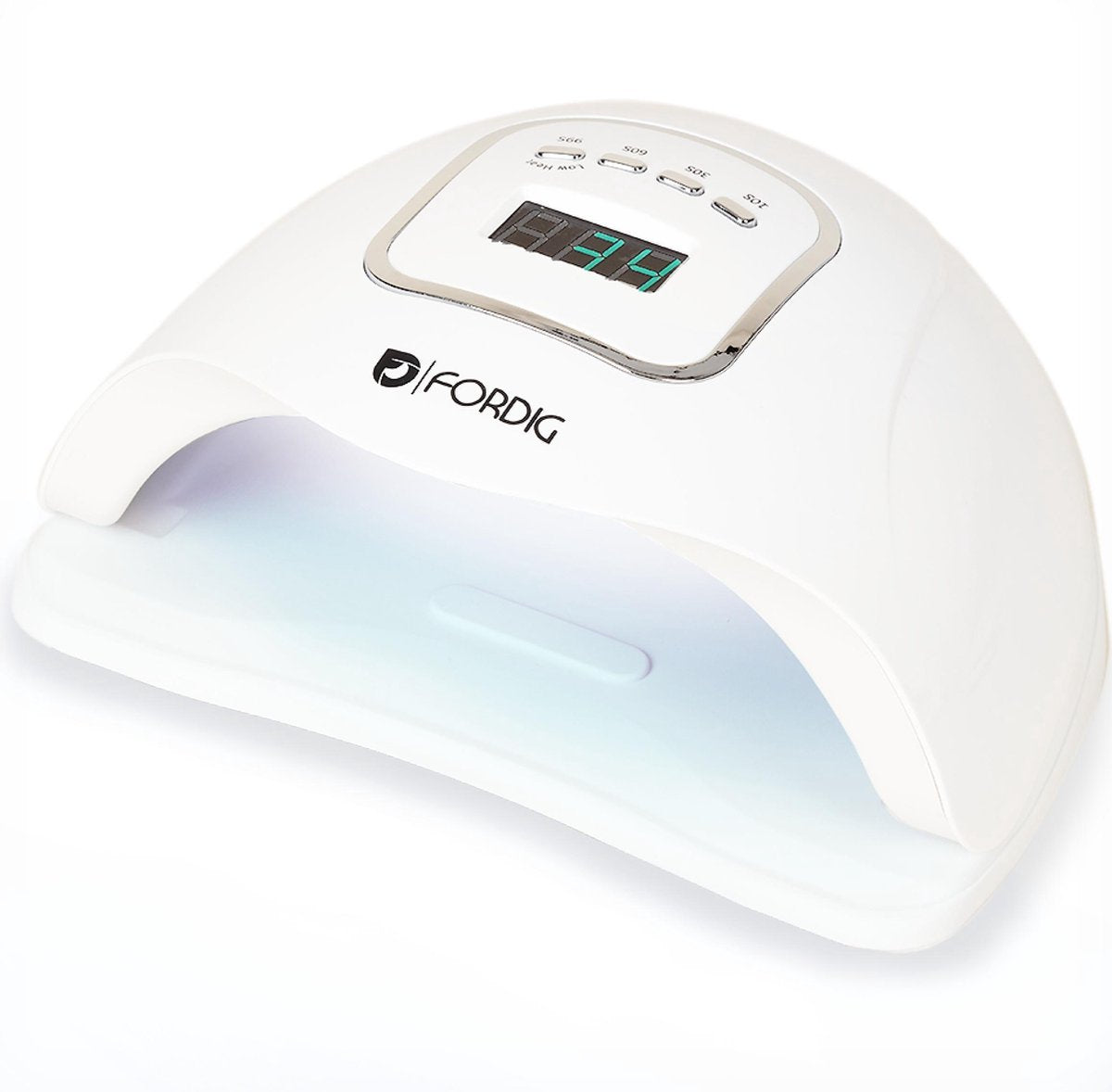 ForDig 80W Professionele Nageldroger voor Gel Nagels - Nagellak Droger met UV LED Lamp en Timer voor Gelnagels - Nageldrogerlamp met 45 LED Lampjes voor Nagel Gellak - Geschikt voor Manicure en Pedicure - Nagellakdroger Hard Gelpolish Builder