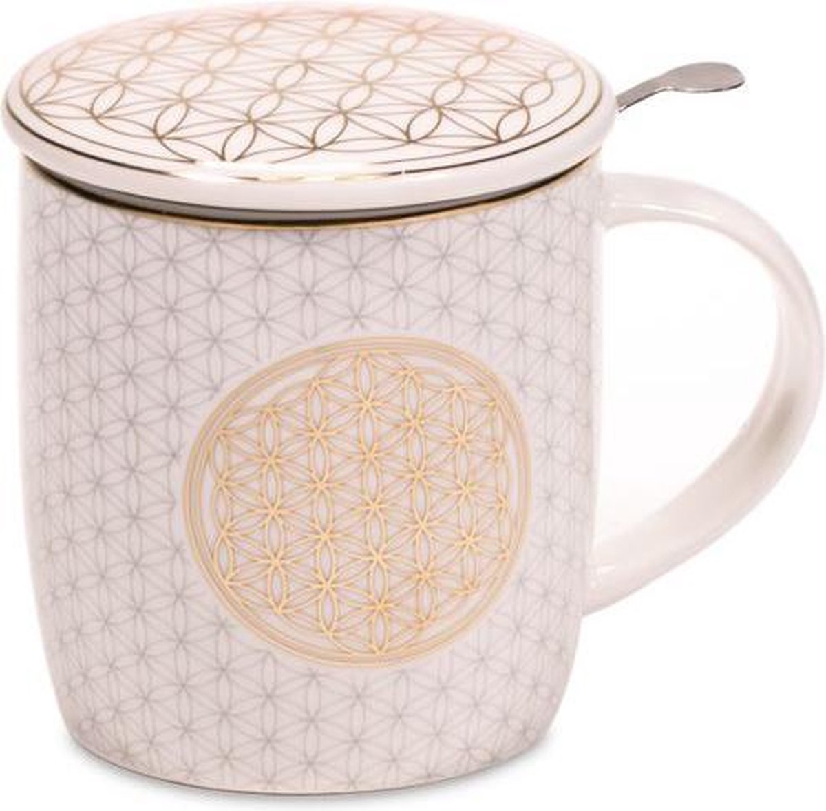 Tea for One Theemok set Bloem des levens met filter (400ml)