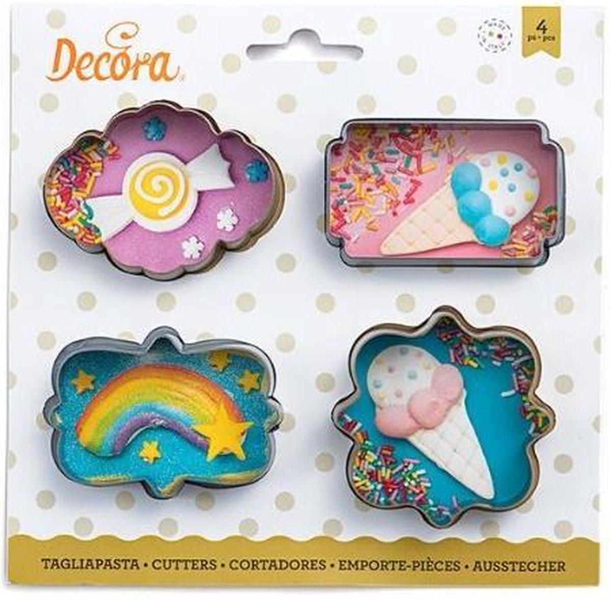 Decora Koekjes Uitsteker Set Frames Mini -4st-