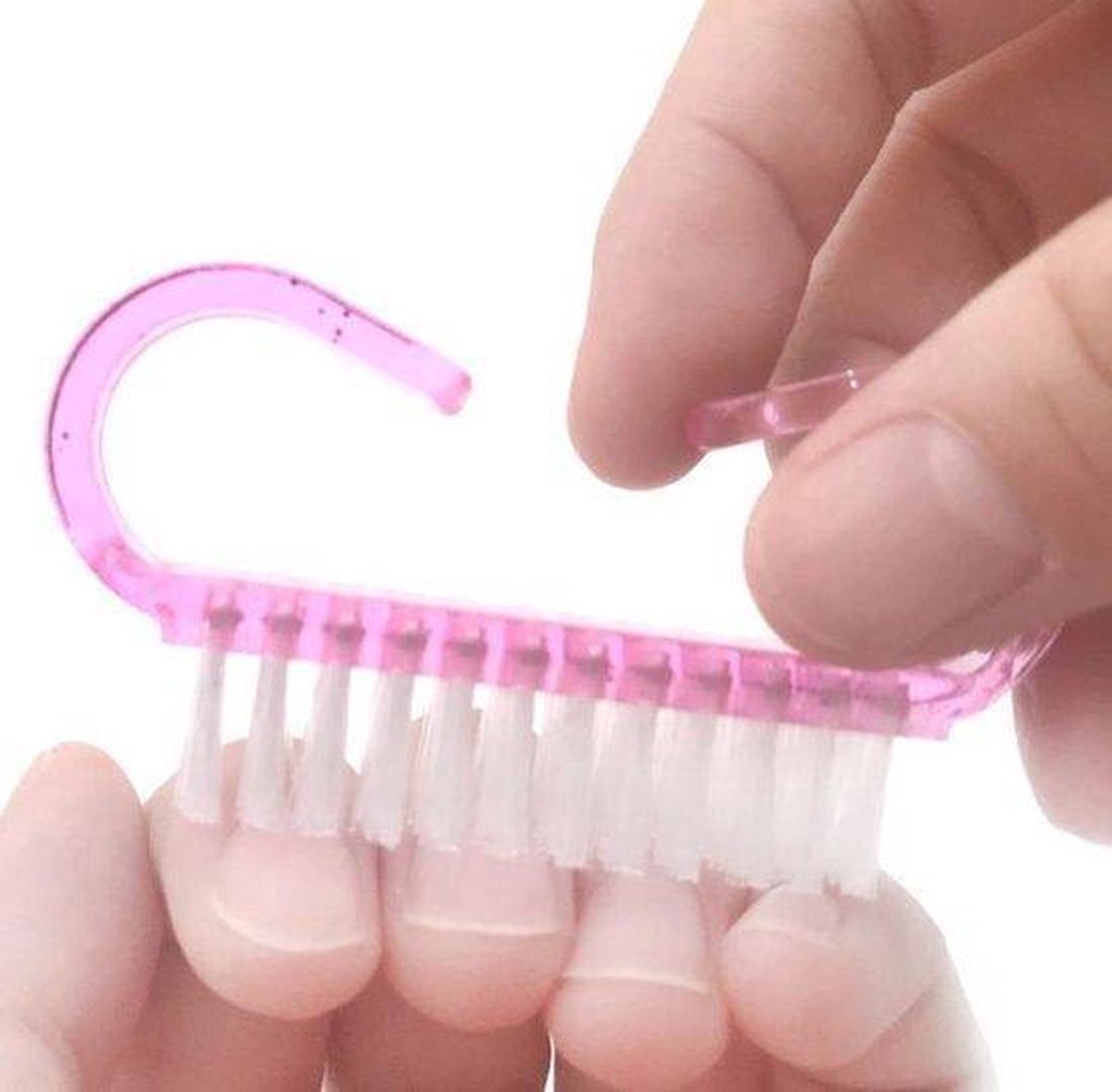 IRSA Mini Nagelborstel - Manicureborstel - Roze (10 Stuks)