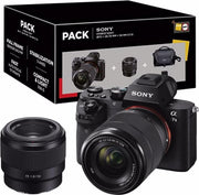 Sony systeemcamera a7 II + 50mm f1.8 lens en 28-70mm zoomlens