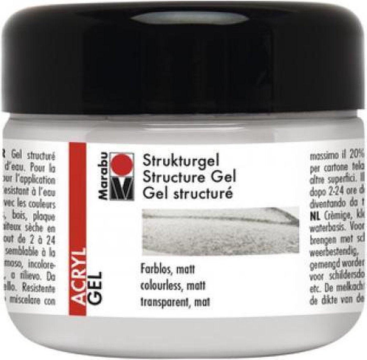 Structuurgel transparant mat 225 ml