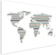 Wereldkaart Zuid-Amerikaans Patroon - Poster 120x80
