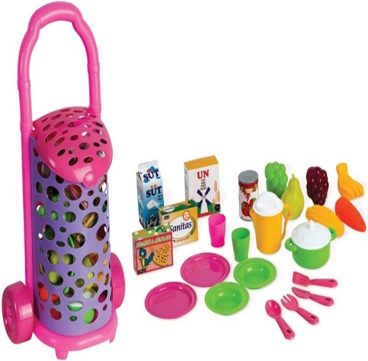Dede-Boodschappen Trolley-3+jaar-22 delige set-STEM-Non Toxic