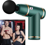 MIFOR® NEW Mini Massage Gun - Sport en Relax Massage - Professioneel Gebruik - Spierherstel & Spierontspanning - Stress Verminderend - Stil en Sterk - Batterij - 2 Verschillende Opzetstukken - Groen